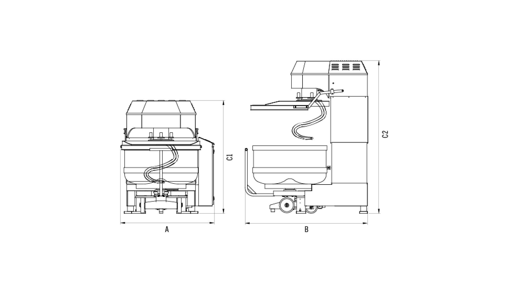 02.03.02 Spiral Mixers With Removable Bowl Seyyar Kazanli Spiral Mikserler