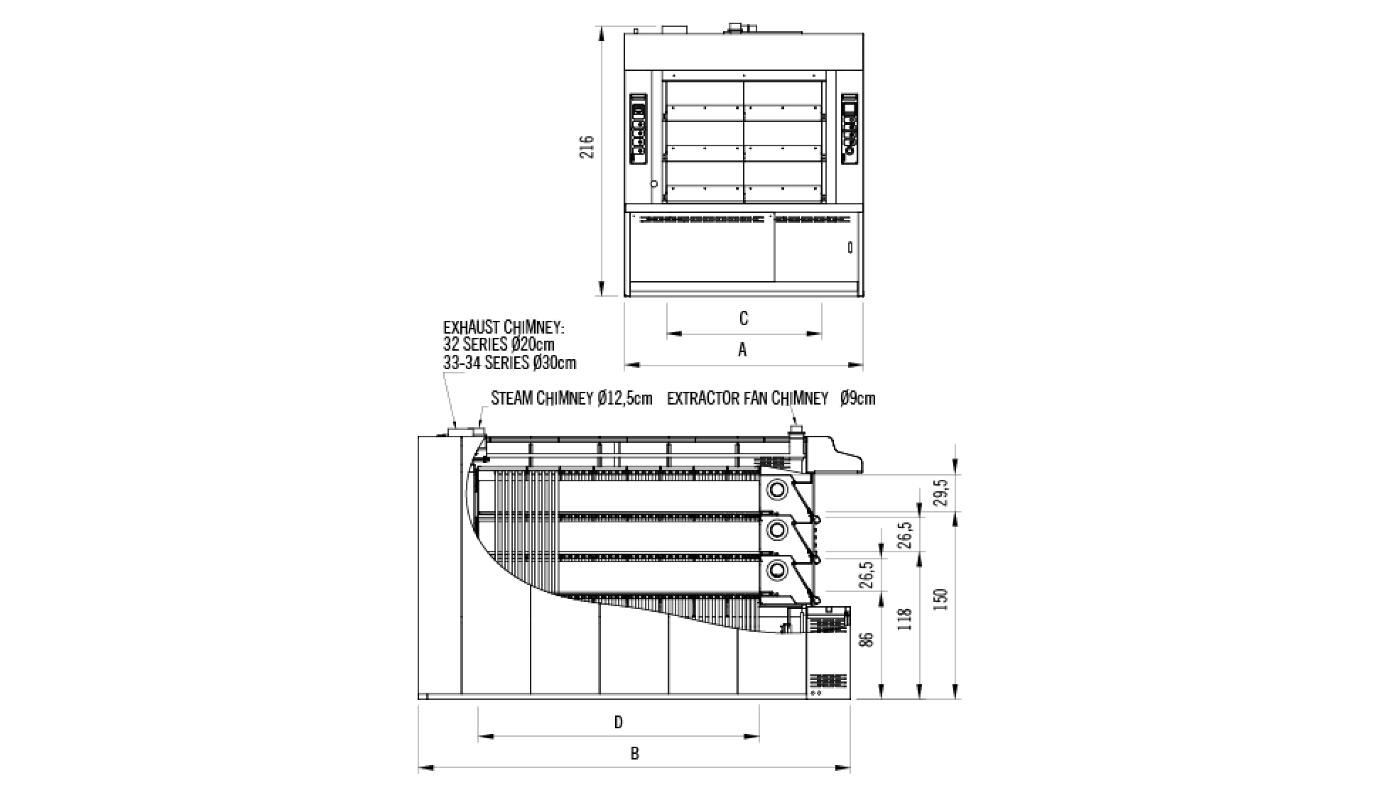 EN 02.06.02.02 MODERN K Series Steam Tube Stone Hearth Deck Ovens